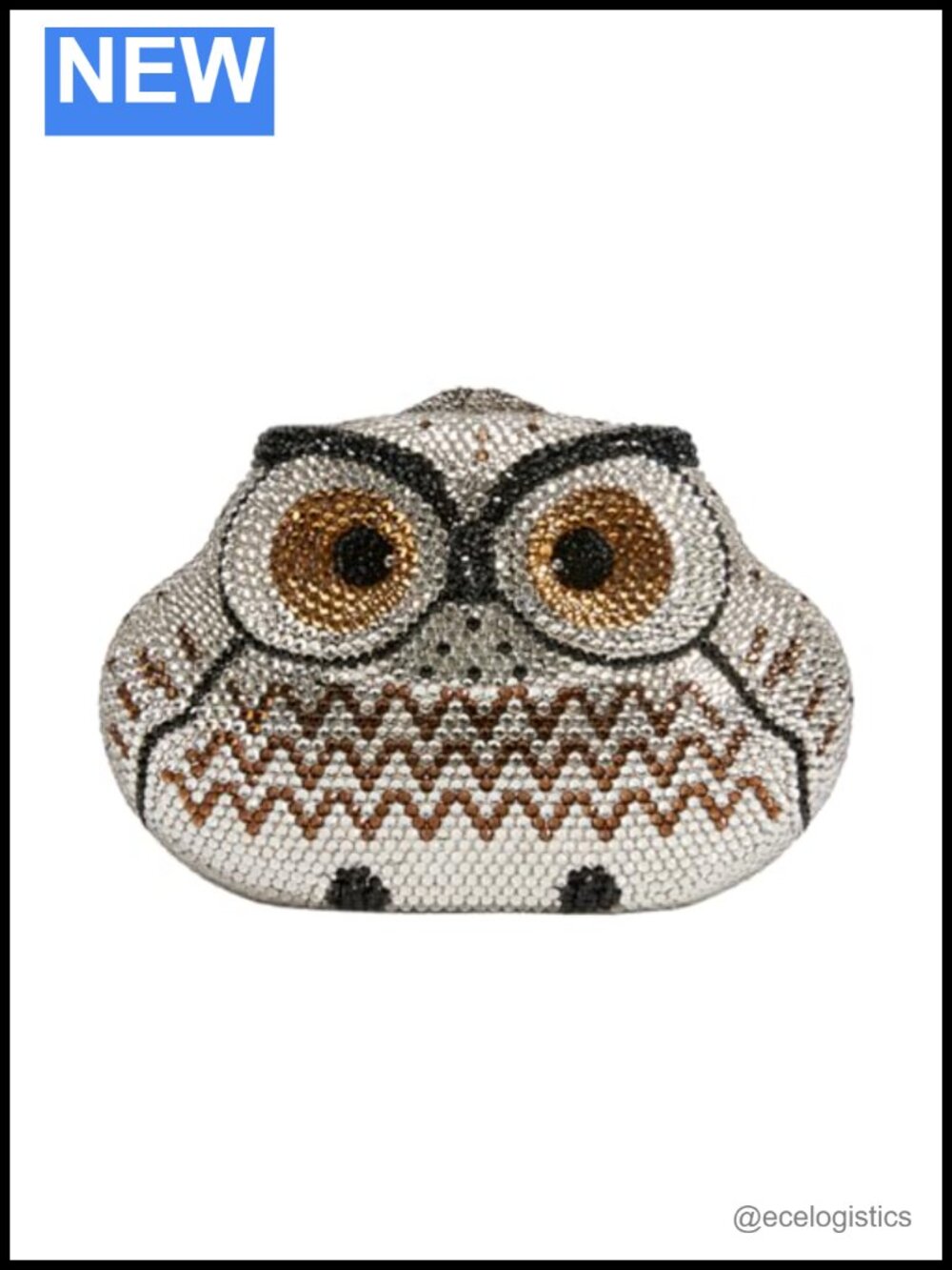 Owl Rhinestone Evening Bag Luxury Crystal Clutch Purse Formal Party Handbag